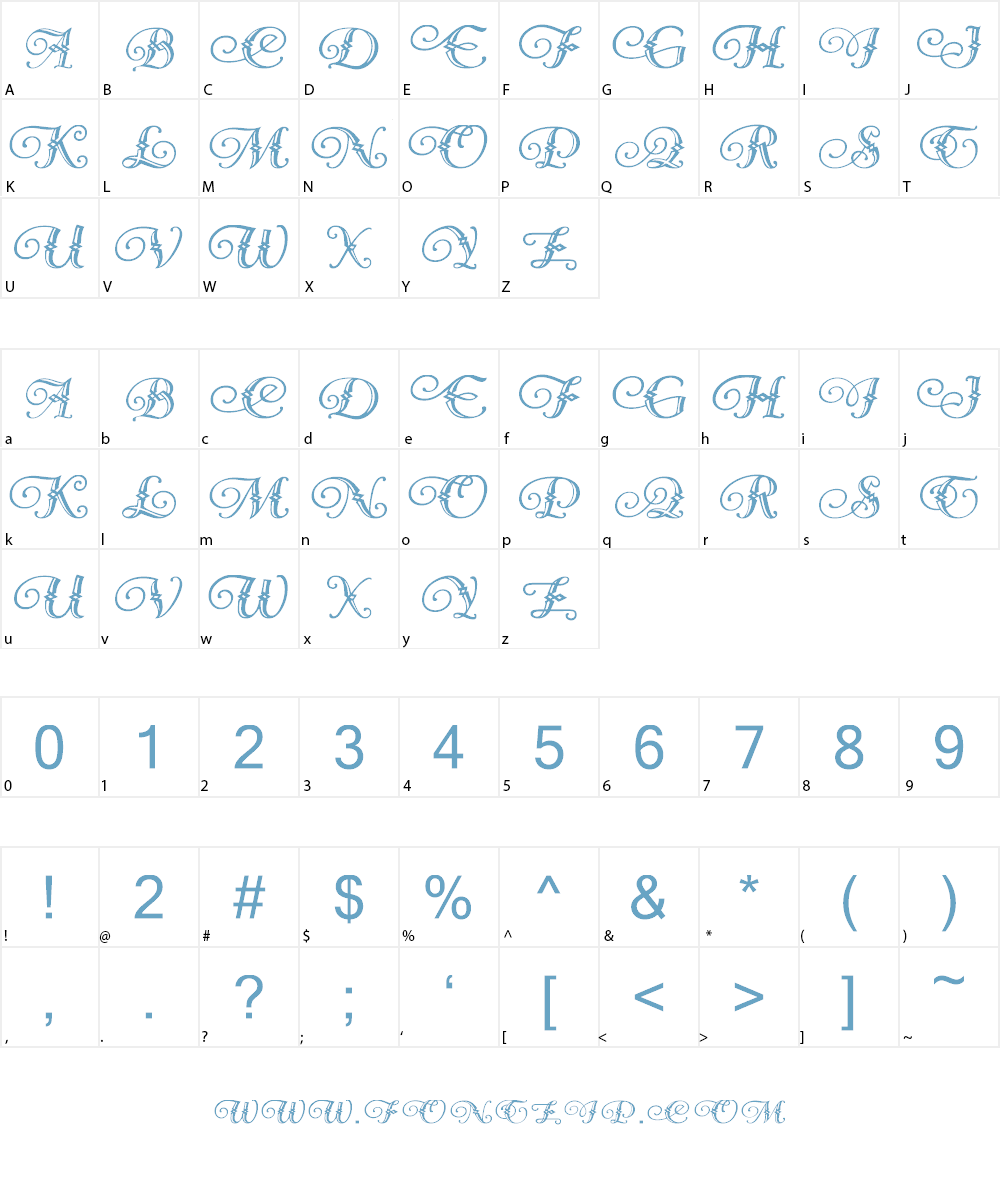 Diamond Dreams Font Character